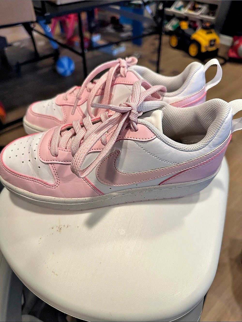 Nike All Day Play Pink & White Sneakers
